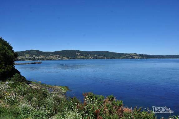 A baía de Ancud vista do Forte San Antonio ilha de Chiloé, no sul do Chile